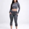 Mid-Rise Capri Fitness Leggings with Side Pockets - Image 12