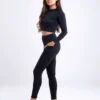 High-Waisted Classic Gym Leggings with Side Pockets - Image 8