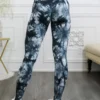 Tie Dye Wide Waistband High Quality Cotton Leggings - Image 4