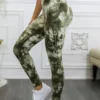 Tie Dye Wide Waistband High Quality Cotton Leggings - Image 8