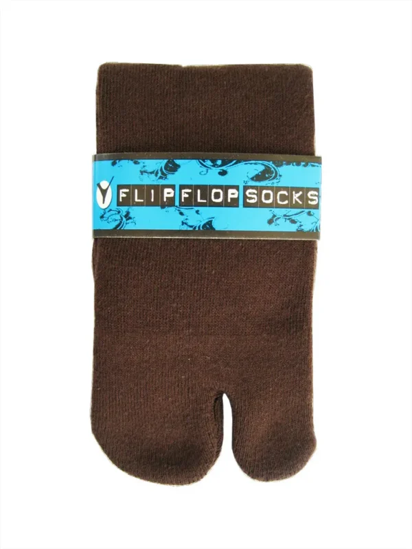 Thicker V-Toe Brown Tabi Socks - Cotton Blend